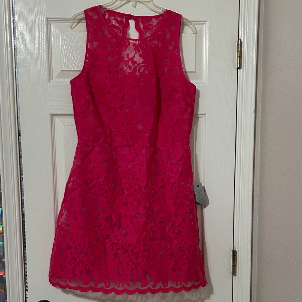 Elegant Pink Lace Dress by Laundry